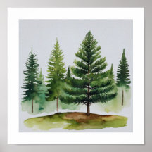 Pine Trees Mur Art