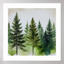 Pine Trees Mur Art