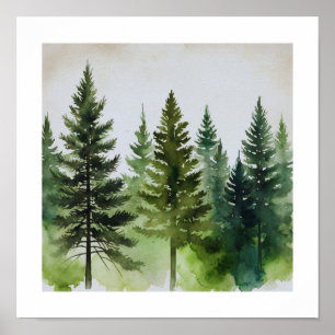 Affiche Pine Trees Mur Art