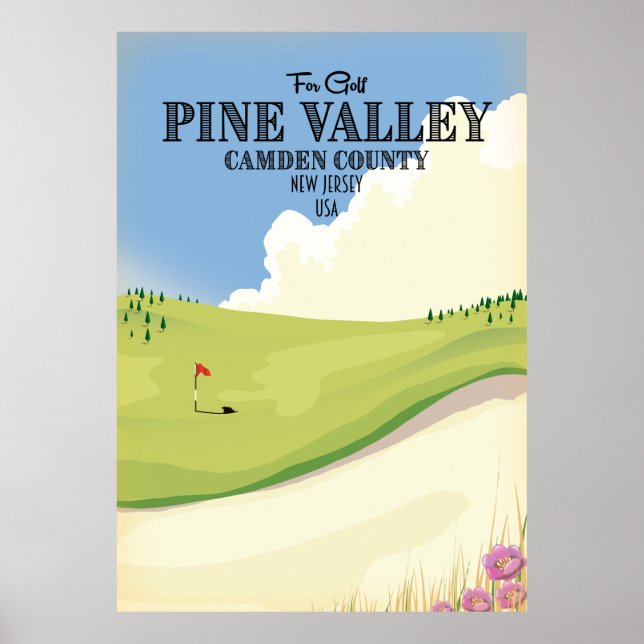 Affiche Pine Valley Comté de Camden New Jersey USA Golf (Devant)
