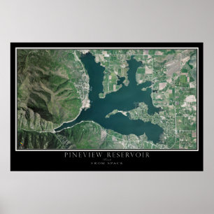 Affiche Pineview Reservoir - Huntsville Utah Satellite Map