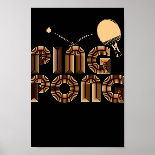 Affiche Ping Pong Kelle mit Ball Tischtennis (Devant)