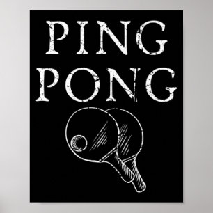 Affiche Ping Pong Players Paddle Table Tennis Sports Lover