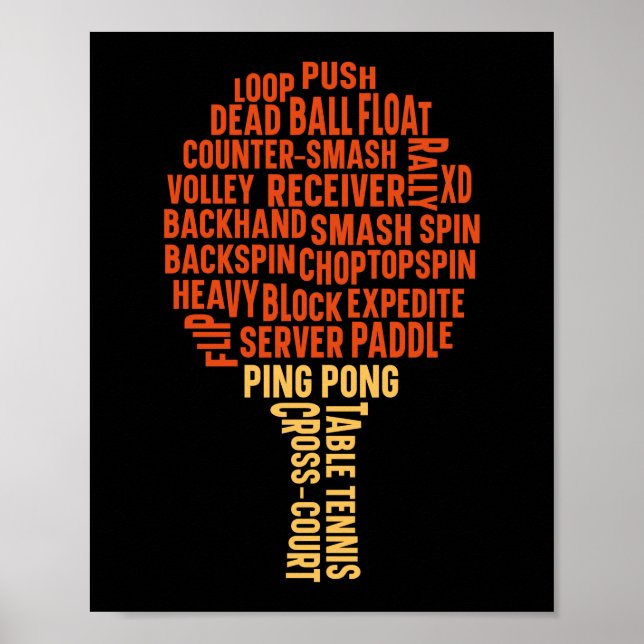 Affiche Ping Pong Table Tennis Backspin Bloc (Devant)