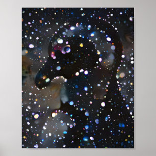 Affiche Pingouin Abstrait coloré