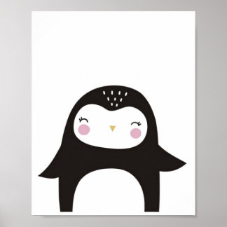 Affiche Pingouin animal Scandi.