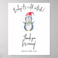 Pingouin aquarelle - Merci à venir