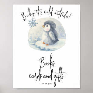 Affiche Pingouin - Cartes de livres et cadeaux