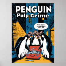 Pingouin Criminalité de pâte Noir Drôle Design