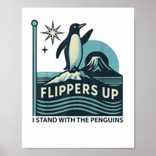 Affiche Pingouin Flippers En Haut Je Me Trouve Avec Le Pin