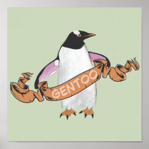 Affiche Pingouin Gentoo