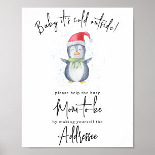 Affiche Pingouin - Maman à être destinataire