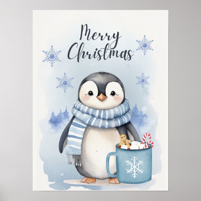 Affiche Pingouin mignon 3 (Devant)