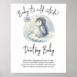 Affiche Pingouin - Ne dites pas bébé