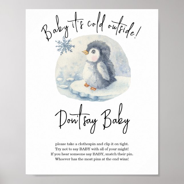 Affiche Pingouin - Ne dites pas bébé (Devant)