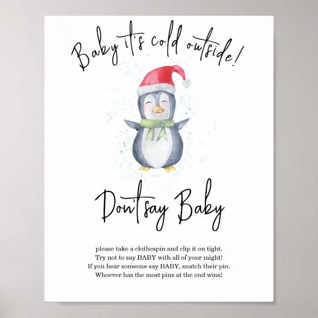 Affiche Pingouin - Ne dites pas bébé (Devant)