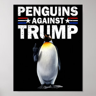 Affiche Pingouin palmes vers le haut résiste aux pingouins