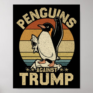 Affiche Pingouin palmes vers le haut résiste aux pingouins