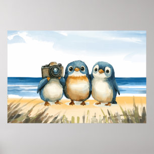 Affiche Pingouins adorables
