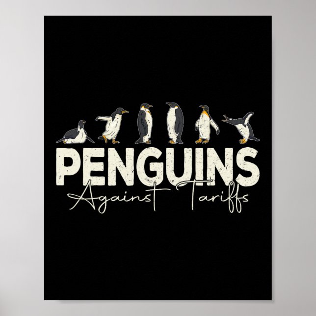 Affiche Pingouins contre les droits de douane Drôle animal (Devant)