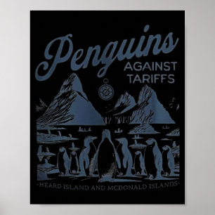 Affiche Pingouins contre les tarifs douaniers Entendu l'îl
