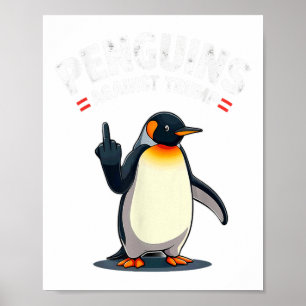 Affiche Pingouins sarcastiques contre Trump