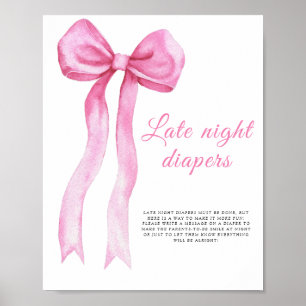Affiche Pink a bow - Late night couches jeu