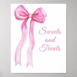 Affiche Pink a bow - sucreries et friandises