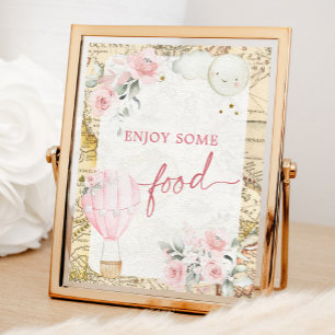 Affiche Pink Air Balloon n'est-elle pas Onerderful Food Si