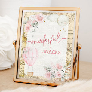 Affiche Pink Air Balloon n'est-elle pas Onerderful Snacks 