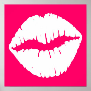 Affiche Pink and White Smooch
