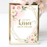 Affiche Pink Blush Floral Géométrique Combien de baisers S<br><div class="desc">Pink Blush Floral Géométrique Combien de baisers Signe</div>