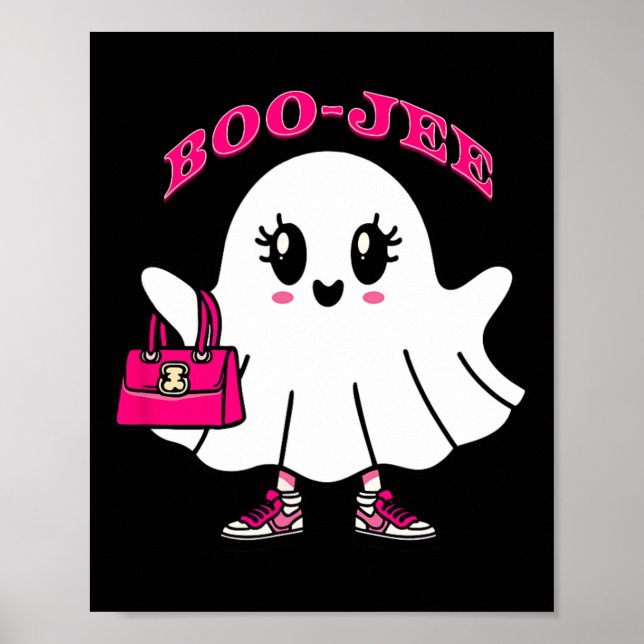 Affiche Pink Boo-jee Drôle Fantôme Halloween (Devant)