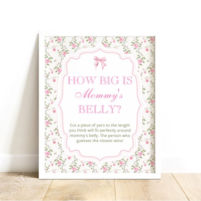 Affiche Pink Bow Love Shack How Big is Mommy's Belly (Créateur téléchargé)