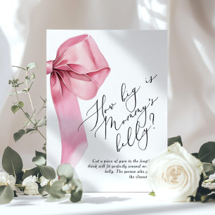 Affiche Pink Bow Quelle taille est maman ventre jeu