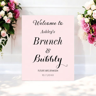Affiche Pink Bridal Brunch Bienvenue