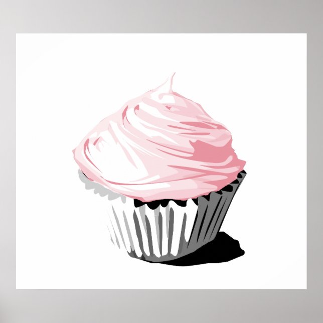 Affiche Pink cupcake print (Devant)