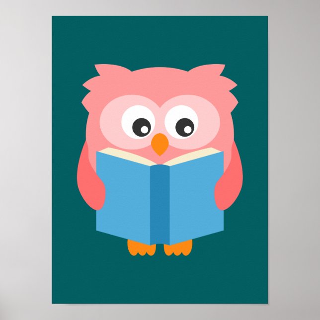 Affiche Pink cute reading (Devant)