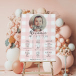 Affiche Pink En vichy Premier anniversaire jalon Calendrie<br><div class="desc">Célébrez les 12 premiers mois de votre petit avec ce premier signe d'anniversaire. Customisez le panneau avec les jalons annuels de votre bébé. Pour ajouter du texte à la conception,  il suffit de cliquer sur le bouton "Customiser" ci-dessus pour obtenir des fonctionnalités de personnalisation plus avancées.</div>