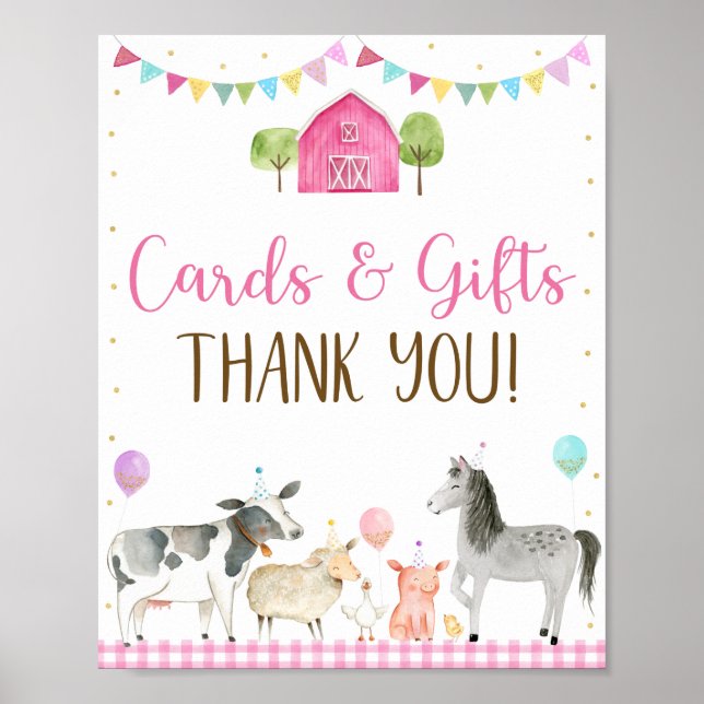 Affiche Pink Farm Cartes & Cadeaux Signal d'anniversaire (Devant)