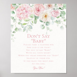 Affiche Pink Floral Baby in Bloom Hydrangea Game