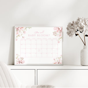 Affiche Pink Floral quand la Baby Bloom Callendar