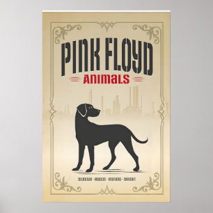 Affiche Pink Floyd, Chien, Conception d'impression origina