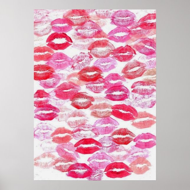 Affiche Pink Girly Kisses (Devant)