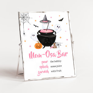 Affiche Pink Halloween Baby est en train de brasser Maman