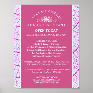 Affiche Pink Leaf, Garden Center, Horticulteur