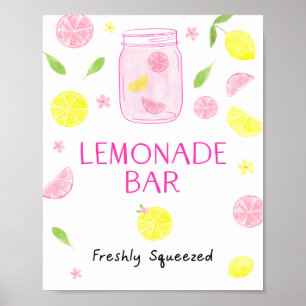 Affiche Pink Lemonade Lemon Birthday