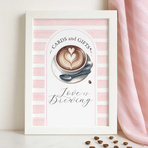 Affiche Pink Love brasse des cartes de Fête des mariées et