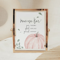 Pink minimaliste Citrouille Baby shower Maman Osa