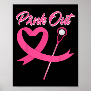 Affiche Pink Out Cancer Du Sein Coeur De Ruban Rose Avec L
